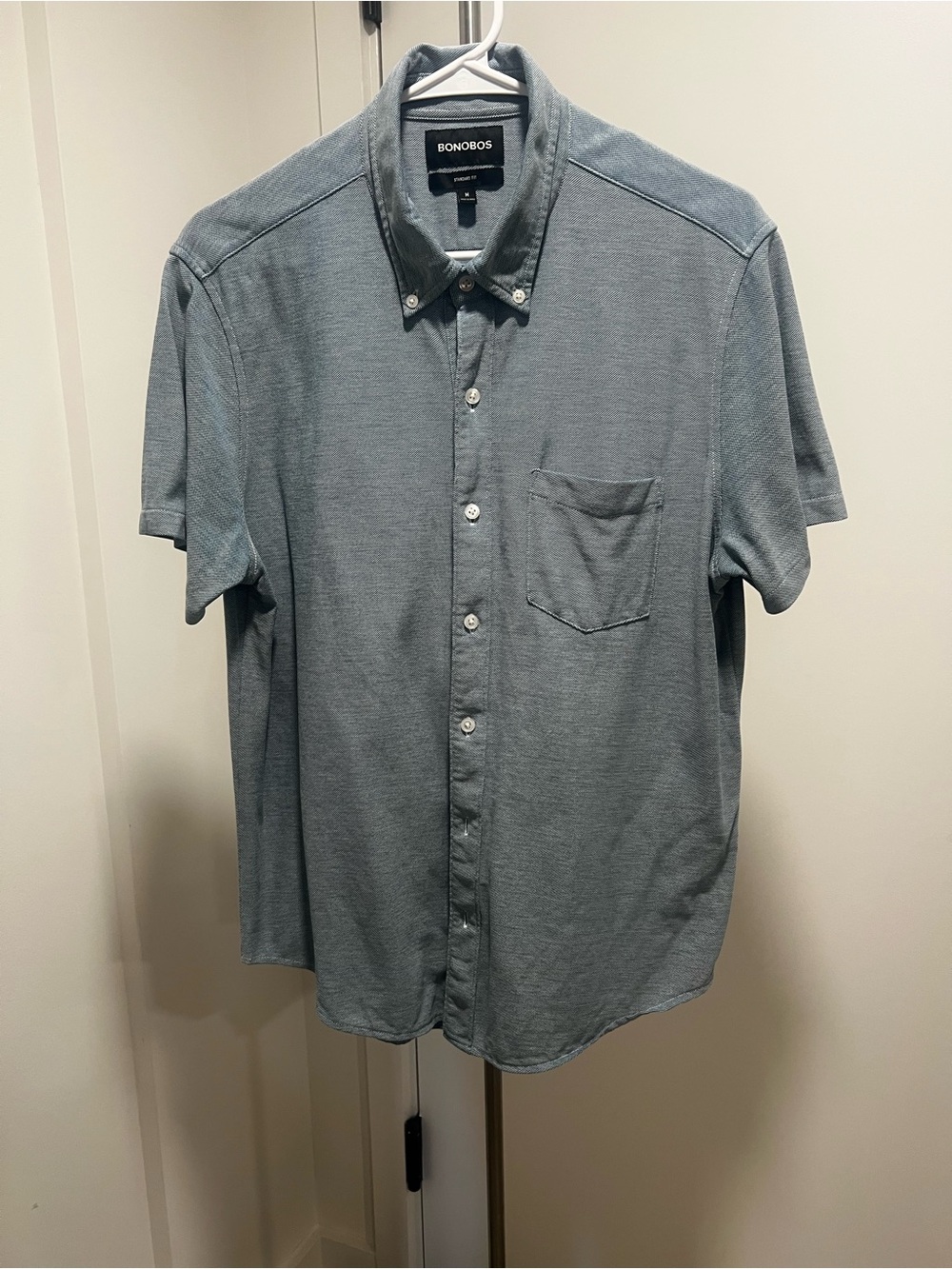 Bonobos Standard Fit Short Sleeve Button-Down Shirt in Slate